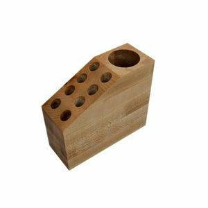 Stylish Wooden Pen Holder Organizer for Office <b>Desk</b> and <b>Study</b> Table Natural Wood <b>Desk</b> Pen Stand Organizer for Home Office - Product Image 1