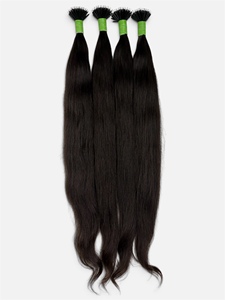 Extensiones de Cabello Humano Indio No Remy, de Una Sola Capa, con Punta Nano, en Paquetes, Hebras Lisas, Negro Natural, 100 g, para Distribuidores de Salones - Product Image 2