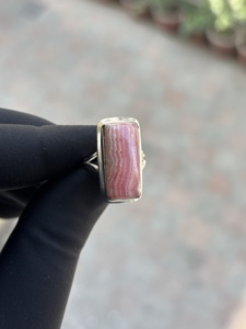 Rare Natural Rhodochrosite octagon Classic Wedding <b>Ring</b> 925 Sterling Silver <b>Indian</b> Handmade Wholesale Jewelry Manufacturer - Product Image 2