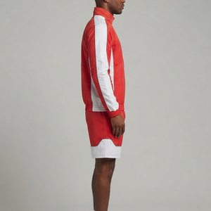 Ensemble de survêtement en nylon pour homme à prix réduit, coupe-vent d'été avec short et veste respirante, idéal pour le sport et la gym - Product Image 5