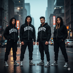 Sudadera con capucha Rexfit Sports Premium de algodón y felpa, con lavado ácido, bordado, cremallera completa, logotipo personalizado OEM, sudaderas con cremallera completa OEM - Product Image 2