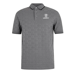 Polo à manches courtes pour homme, motif à pois noirs, coupe classique, décontracté, tricoté, respirant, en polyester - Product Image 2