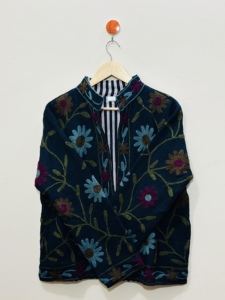 Hand Embroidered Floral <b>Velvet</b> Breathable Eco-Friendly High Quality Customizable Jacket Boho Style O-Neck Collar Full <b>Women</b> - Product Image 5