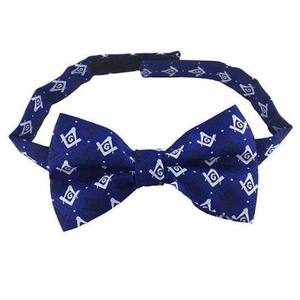 Pajarita Masónica Azul al por Mayor con Diseño de Compás Cuadrado y G, Ajustable, Pre-Atada, Tejida, para Hombres, Regalia Formal de Logia - Product Image 1
