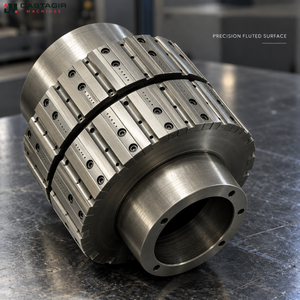 Flauta de Tambor Industrial |   Rodillo Metálico Segmentado de Precisión con Orificio Central para Máquina de Fabricación de Cigarrillos, Piezas de Repuesto Industriales - Product Image 4