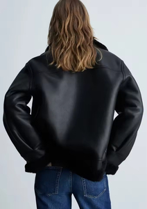 2026 New Women's High Quality Genuine Sheep Leather Windproof Coat Genuine Sheepskin Jacket Moto & Biker Style - Product Image 4