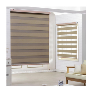 DECOWIN UNI GUARD Premium Dual-Layer Zebra Blind – Blackout Combi <b>Roller</b> Shade in Anti-Bacterial Polyester for French-Style Wind - Product Image 2