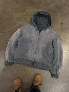 Sweat à capuche vintage personnalisé 2026, effet délavé, 430 g/m², en molleton bouclette vierge, avec doublure gaufrée, pour homme - Product Image 4