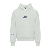 Sweat à capuche tricoté épais pour homme, 80% coton 20% fibre de bambou, non doublé, broderie GSM, vêtement streetwear d'hiver