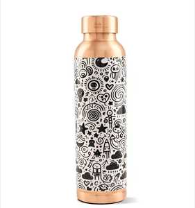Botella de Agua de Cobre con Diseño de Pavo Real, Clásica, de Doble Pared, Ecológica, de Gran Capacidad, Portátil, para Viajes - Product Image 2