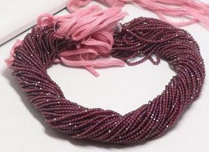 ลูกปัดโรโดไลต์การ์เนตทรงรอนเดลเหลี่ยมเล็กขนาด 2.5 มม. ของ AAA Natural สำหรับทำเครื่องประดับ - Product Image 5