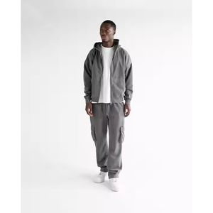 Sudaderas con Capucha Personalizadas para Hombre, de Invierno, con Cierre, de Alta Calidad, Forradas de Felpa, Transpirables, Lisas, Teñidas, para Deportes al Aire Libre, Ropa Casual de Calle - Product Image 5