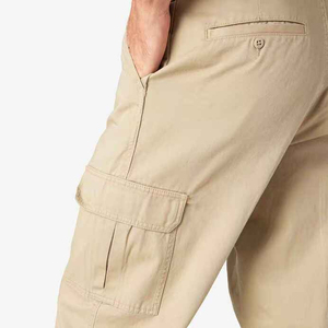 Pantalon cargo jogger marron délavé coupe droite léger pour homme, grande taille, style streetwear décontracté - Product Image 5