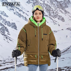 Nuevo abrigo corto de plumón para mujer con capucha, chaqueta impermeable de invierno, cálida, gruesa, ligera, informal y moderna. - Product Image 1