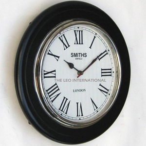 Reloj de Pared de Madera con Diseño Geométrico, Letras Romanas Plateadas, Decoración de Hotel, Accesorios de Pared para Oficina - Product Image 5