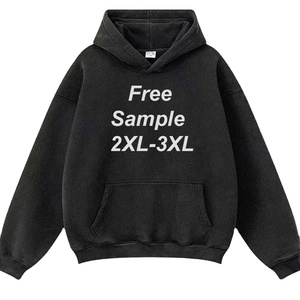 เสื้อมีฮู้ดผ้าฟลีซความหนาซักด้วยกรดมีฮู้ดผ้าฝ้ายโพลีเอสเตอร์ออกแบบโลโก้ได้ตามที่ต้องการ - Product Image 2