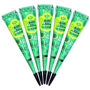 Cono de Henna indio Conos de arte corporal semipermanentes Revitalizador de piel orgánica Tinta de tatuaje temporal Brazo de arte corporal Crema negra instantánea - Product Image 5