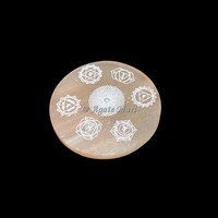 Sous-verre en agate gravée Yin Yang naturelle, plaque de recharge Reiki sculptée, décoration d'intérieur