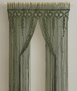 <b>Macrame</b> <b>Curtain</b>, Modern Wall Art, Door <b>Curtain</b>, Window <b>Macrame</b>, Farmhouse Decor, Bedroom Valance, Bohemian Tapestry - Product Image 2