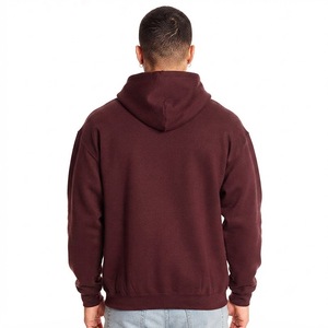 Sudadera con Capucha de Felpa Borgoña Premium para Hombre, Corte Regular, 100% Algodón, Color Sólido, Casual, Manga Larga, Invierno, Personalizada - Product Image 5