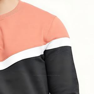 เสื้อสเวตเชิ้ตคอกลมทรงโอเวอร์ไซส์สำหรับผู้ชาย ผ้าคอตตอนผสมขนแกะ แขนยาว สไตล์ลำลอง สตรีทแวร์ สำหรับฤดูหนาว ขายส่ง OEM - Product Image 2