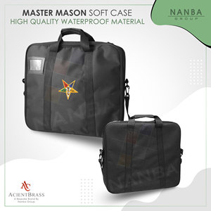 NANBA GROUP Masonic <b>Apron</b> Case OES-Lightweight Waterproof Eco-friendly Soft <b>Black</b> Square Christmas Cordura Fabrics Regalia WM/MM - Product Image 2