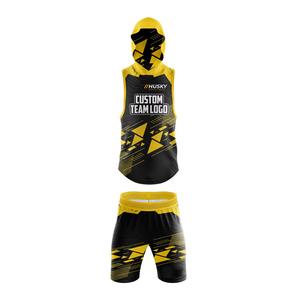 Uniforme de Fútbol Americano de Compresión Transpirable Personalizado 7v7 para Adultos, Sin Mangas, 100% Poliéster, Secado Rápido, Cintura Elástica - Product Image 5