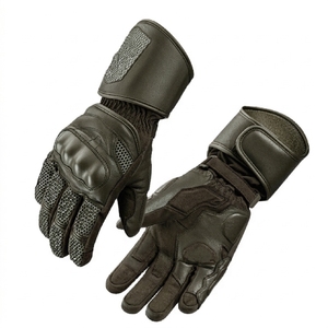 Unisex Youth Leather Full <b>Finger</b> Waterproof Racing Gloves for Winter Off-Road Cycling Mountain Biking Dirt <b>Bike</b> Road Racing - Product Image 4