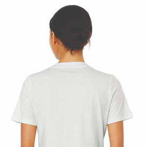 T-shirt blanc vintage pour femme à col en V et manches courtes, coupe décontractée, 100 % coton, avec logo personnalisé de haute qualité, service OEM - Product Image 2