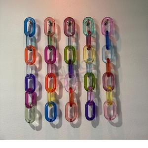 Chaîne décorative en résine acrylique écologique de qualité supérieure, personnalisée, élégante, faite à la main, décoration murale moderne pour la maison - Product Image 4