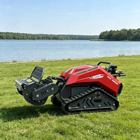 Machine agricole télécommandée sur chenilles Multi  Fonctionnalités pour le travail en pente dans les vergers, divers accessoires de travail interchangeables