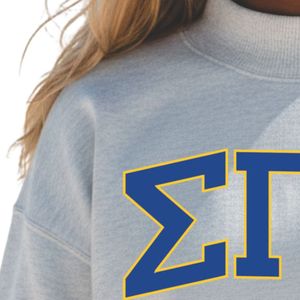 Sudadera Ligera Personalizada para Mujer, Cuello Alto, Manga Larga, Diseño con Letras Griegas, Estilo Casual Universitario - Product Image 4