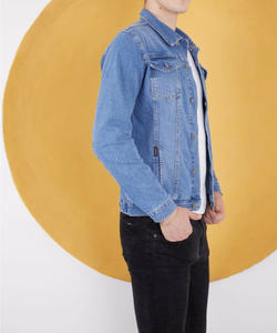 Chaqueta de Mezclilla Estilosa para Hombre, Ropa Casual, Venta al Por Mayor OEM, Chaqueta de Mezclilla de Algodón de Alta Calidad para Hombre, Chaqueta de Mezclilla Personalizada para Hombre en Venta - Product Image 6