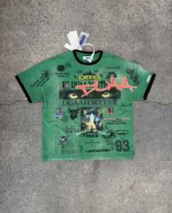 Nouveau T-shirt graphique vintage délavé coupe régulière personnalisé pour homme 2026, 100 % coton molletonné 300g, streetwear imprimé délavé à l'acide - Product Image 1