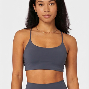 2025 New Arrival High Quality Simple Yoga Tank Top Workout Sports <b>Bra</b> Spandex/Nylon Four-Way Stretch Quick Dry Breathable Medium - Product Image 2