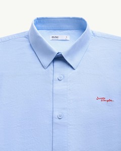 เสื้อเชิ้ตผู้ชายแขนยาวทรงอ็อกซ์ฟอร์ด ผ้าถัก 100% คอตตอน พิมพ์ลาย ระบายอากาศได้ดี สไตล์ลำลอง ปกคอเสื้อพับได้ ติดกระดุมเม็ดเดียว ทรงบ็อกซี่ เหมาะสำหรับฤดูใบไม้ร่วง - Product Image 4