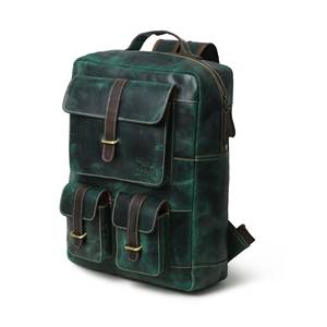 Mochila de Cuero Genuino de Lujo al por Mayor para Hombre, Bolsa de Viaje para Portátil, Mochila Escolar Personalizada de Grano Completo LBK-0122 - Product Image 1