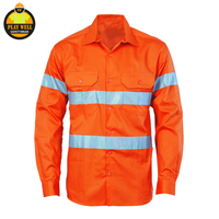 Camisas de Trabajo de Alta Visibilidad con Protección Solar, Manga Larga, de Algodón, con Logotipo Personalizado, Reflectantes, de Seguridad, Impermeables, para Hombre, Tallas Grandes