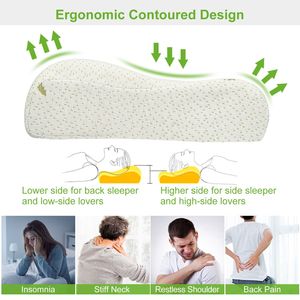 Cuscino Sagomato in Memory Foam di Bambù con Supporto per il Collo e Traspirabilità - Product Image 5