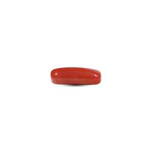 Natural Red Coral Loose Gemstone 7.25 Carat Oval Cabochon for Fine Jewelry - Product Image 3