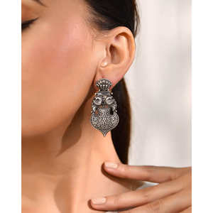 Boucles d'oreilles en argent fin Meera Jaipur Fine Stud Temple - Product Image 1