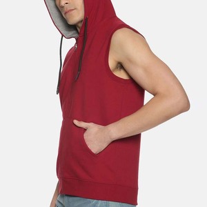 Top Trending Product Sleeveless Sports Hoodie Gym <b>Workout</b> Fitness Running Casual Modern Athletic Design Men Sleeveless <b>Hoodies</b> - Product Image 2
