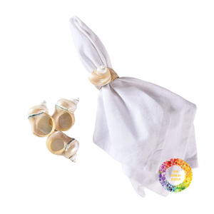 Anillos de Servilleta de Concha Natural de Lujo con Diseño Brisa Marina, Ecológicos y Duraderos para Decoraciones de Bodas en la Playa - Product Image 6