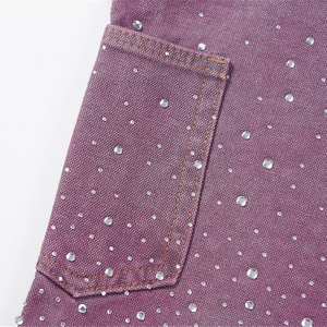 Shorts en jean respirants personnalisés pour l'été, style vintage streetwear, coupe droite et large, prix d'usine, vente en gros - Product Image 6