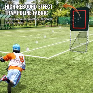 Schermo di allenamento pieghevole nero 3x8 Ft angolo regolabile Lacrosse rimbalzo indietro muro di ritorno Softball per la pratica all'aperto - Product Image 5