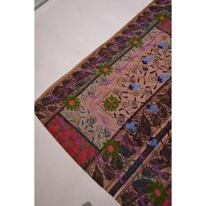 Manta india boho kantha suzani bordada a mano, vintage, de algodón, con diseño floral, ecológica, lavable, para el hogar. - Product Image 4