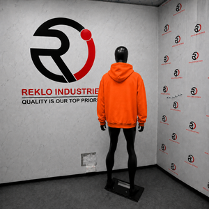 Sudadera con capucha oversize naranja con cremallera y logo de signo de dólar, diseño gráfico de streetwear personalizado, unisex, informal, a la moda. - Product Image 3