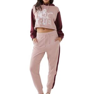 Conjunto Deportivo de 2 Piezas para Mujer, de Alta Calidad, con Logotipo Personalizado, Chándal de Invierno Informal con Capucha, Ajustado, de Algodón y Poliéster, Varias Tallas - Product Image 2