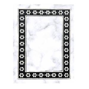 Miroir décoratif mural fait main avec cadre en os incrusté et motif géométrique pour couloir, salon, chambre et entrée - Product Image 2