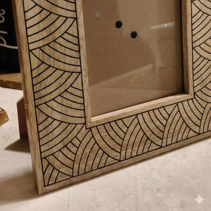 Home Wood Handmade Wooden Photo <b>Frame</b> Rectangular Horizontal Wall <b>Mount</b> Elegant Decor - Product Image 3